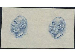 Sweden. Facit 60P (★), Proof type N only the head, imperferated PAIR. Scarce and superb.