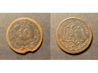 Mexico Revolutionary Guerrero 10 centavos 1915, XF