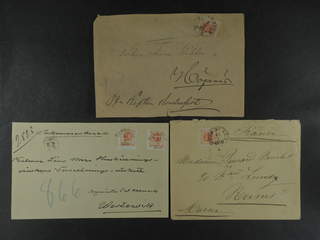 Sweden. Facit 46 cover , 20 öre on three covers (one front) with different usages …