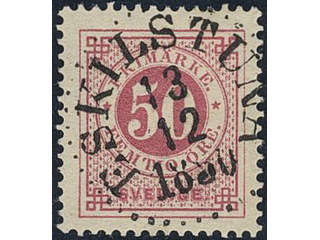 Sweden. Facit 48b used, 50 öre carmine, even print. Superb cancellation ESKILSTUNA …
