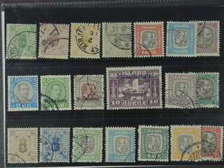 Iceland. Used 1876–1930. Back of the book material. All different, e.g. Tj 8-11, 38, 41, …