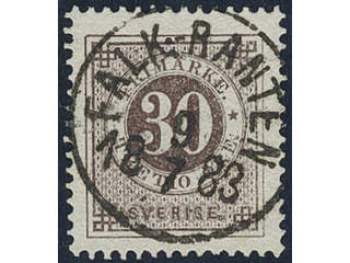 Sweden, Sverige, Sverige, Sverige. Facit 35b2 used, 30 öre black-brown on hard white …