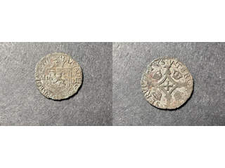 Skottland Queen Mary (1542-1567) 1 plack 1557, VF-XF korrosion