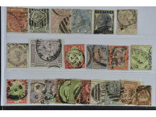 Britain. Used 1870–1887. All different, e.g. Mi 41, 44, 47, 51, 62, 74, 76, 82, 92, …