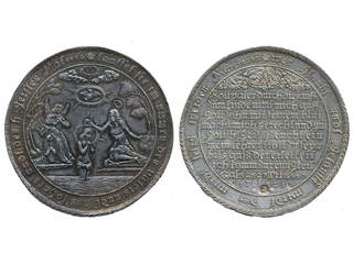 Coins, Germany, Harz. Dav. LS2935, 2 taler ND. 52.23 g. Zellerfeld mint. Baptismal …