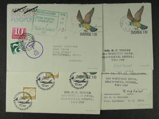 Sweden. Postal stationery, areogram Facit Ae4 , Aerogram 1.10 kr (+20 öre), six usages …