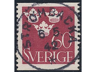 Sweden. Facit 286 used , 1939 Three Crowns 60 öre red-carmine. EXCELLENT cancellation …