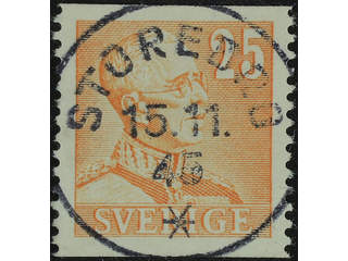 Sweden. Facit 277 used , 1940 Gustaf V large numerals 25 öre orange. EXCELLENT …