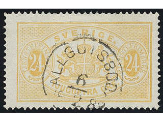Sweden. Facit Tj20, H county. ALLGUTSBODA 6.2.1883.