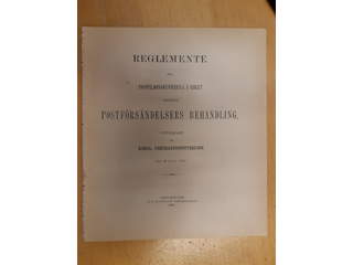 Literature. 'Reglemente för postiljonskupéerna i riket angående postförsändelsers …