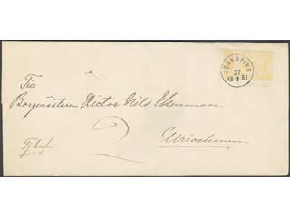 Sweden. Official Facit Tj20 on cover, 24 öre yellow, perf 13 on beautiful 2-fold cover …
