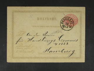 Sweden. Postal stationery, single postcard Facit bKe3vII , Postcard 10 öre with double …