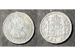 Bolivia Carlos IV (1788-1808) 1 real 1792, AU lätt rengjord