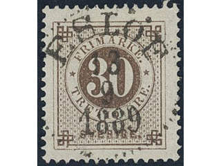 Sweden, Sverige, Sverige, Sverige. Facit 47d used, 30 öre grey-brown. EXCELLENT …