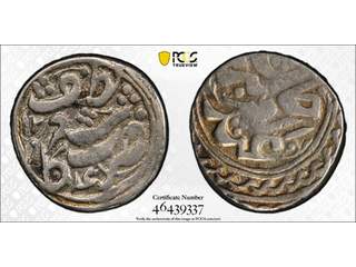 Kina Sinkiang Provinsen 5 fen AH1294 (1877), PCGS VF30