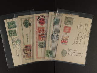 Sweden. Collection covers Oscar II–coil stamps. Ten postcards sent to Germany, all with …