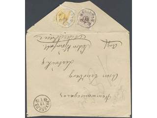 Sweden. Postage due Facit L4, 5 , 6+12 öre as postage due on unpaid cover sent from PKXP …