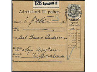 Sweden. Facit 59d on cover, Oscar II 50 öre olive-grey as single franking on domestic …