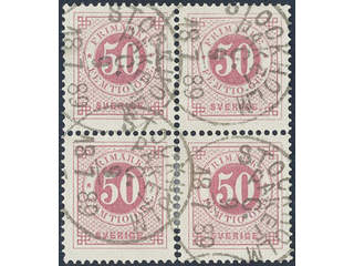 Sweden. Facit 48c used , 50 öre violet-carmine. EXCELLENT cancellation STOCKHOLM PAKET …