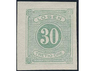 Sweden. Postage due Facit L18v1 ★, 30 öre green imperf.