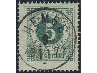 Sweden, Sverige, Sverige, Sverige. Facit 19h used, 5 öre dull bluish green, unclean …