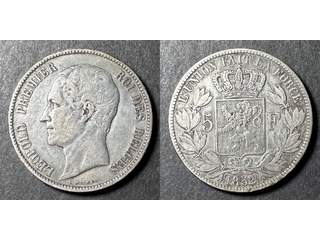Belgien Leopold I (1831-1865) 5 francs 1852, VF