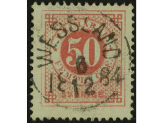 Sweden. Facit 36g used , 50 öre carmine-red on soft paper. EXCELLENT cancellation …