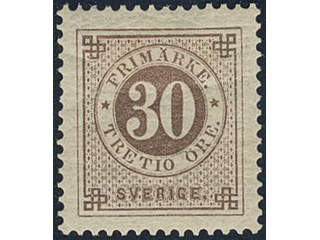 Sweden. Facit 47e ★, 30 öre yellowish brown. Superb.