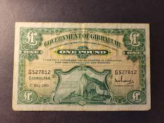 Gibraltar 1 pound 1.5.1965, VF