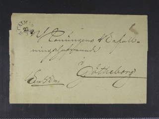 Sweden. H county. CALMAR 22.3.1838, arc postmark. Type 3 on cover sent to Gothenburg.