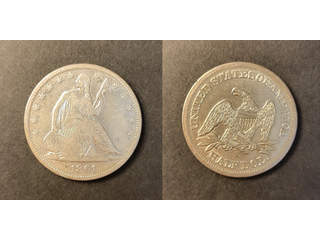 USA 1/2 dollar 1861 S, VF rengjord