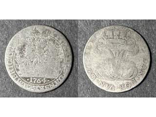 Danska Västindien Fredrik V (1746-1766) 12 skilling 1764, 1?