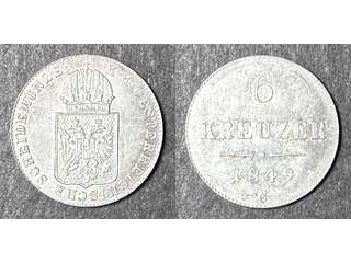 Österrike Franz Joseph I (1848-1916) 6 kreuzer 1849 C, UNC