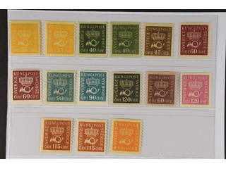 Sweden. ★ 1920–36. Crown & Posthorn. All different, e.g. F 156-60, 163a+b, 167a+b, 171. …