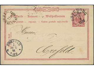Germany Reich. Postal stationeryPostal stationery postal card, reply part 10 pf sent …