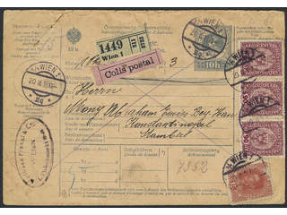 Austria. Michel 198, 221 cover , 15+3×90 h as aditional postage on postal stationery …