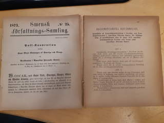 Literature. Postal Convention Sweden and Norway–USA with associated regulations, …