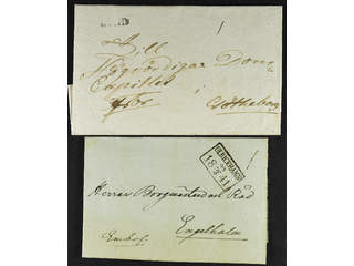 Sweden. M county. LUND, straight postmark. Cover sent to Gothenburg. Also one cover sent …