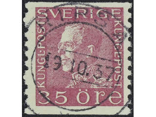 Sweden. Facit 187 used , 35 öre violet-carmine. EXCELLENT cancellation KISA 19.10.37.