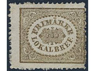 Sweden. Facit 13a (★), 3 öre olive-brown. Regummed. Opinion (shade) by O.P. SEK 6000