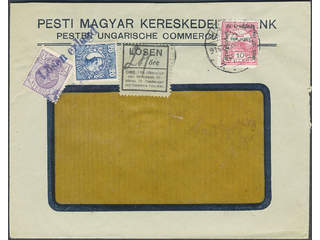 Sweden. Facit 74, 85 cover , 4+20 öre as postage due on insufficiently prepaid cover …