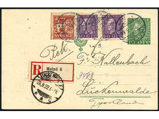 Sweden. Postal stationery, Single postcard, Facit bKe23, 142A, 179A, Postcard 10 öre …