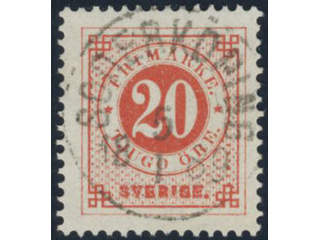 Sweden, Sverige, Sverige, Sverige. Facit 46c used, 20 öre dark orange-red. EXCELLENT …