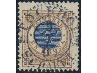 Sweden. Facit 49d used, 1 Krona brown/dark blue. EXCELLENT cancellation STOCKHOLM …
