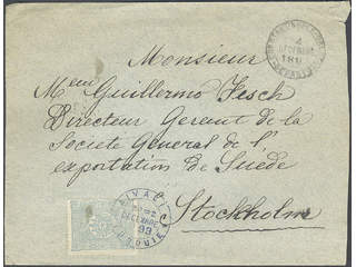 Turkey. Michel 71 cover , 1892 1 piastre grey-blue on cover of lowest rate sent to …