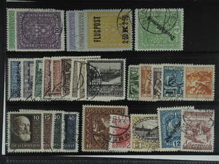 Austria. Used 1908-29. All different, e.g. Mi 210-11 IIA, 225-27x, 245 IIB, 433-46, …