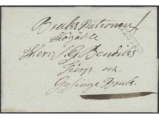 Sweden. W county. AVESTAD, straight postmark. Cover sent to Tierp. Superb. Postal: 1500:-