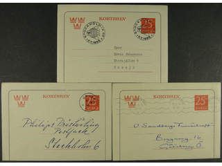 Sweden. Postal stationery, letter card Facit kB38 , Letter card 25 öre red with edges, …