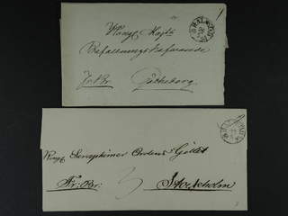 Sweden. N county. HALMSTAD 1834–1837, arc postmark. Type 3 on four covers sent to …