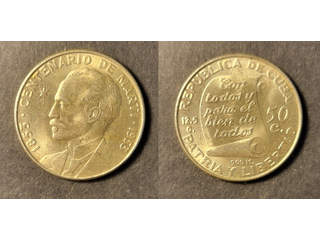 Cuba 50 centavos 1953, AU/UNC